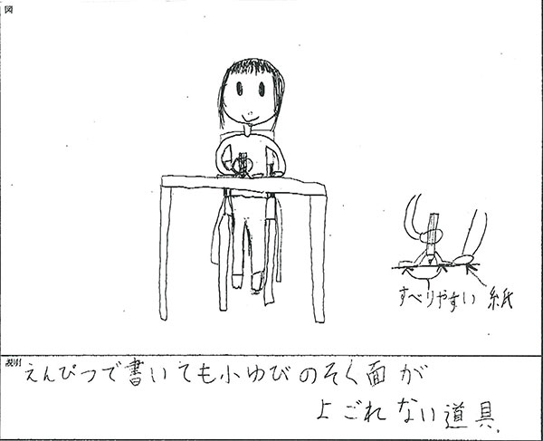 小指が汚れない下敷き 画像